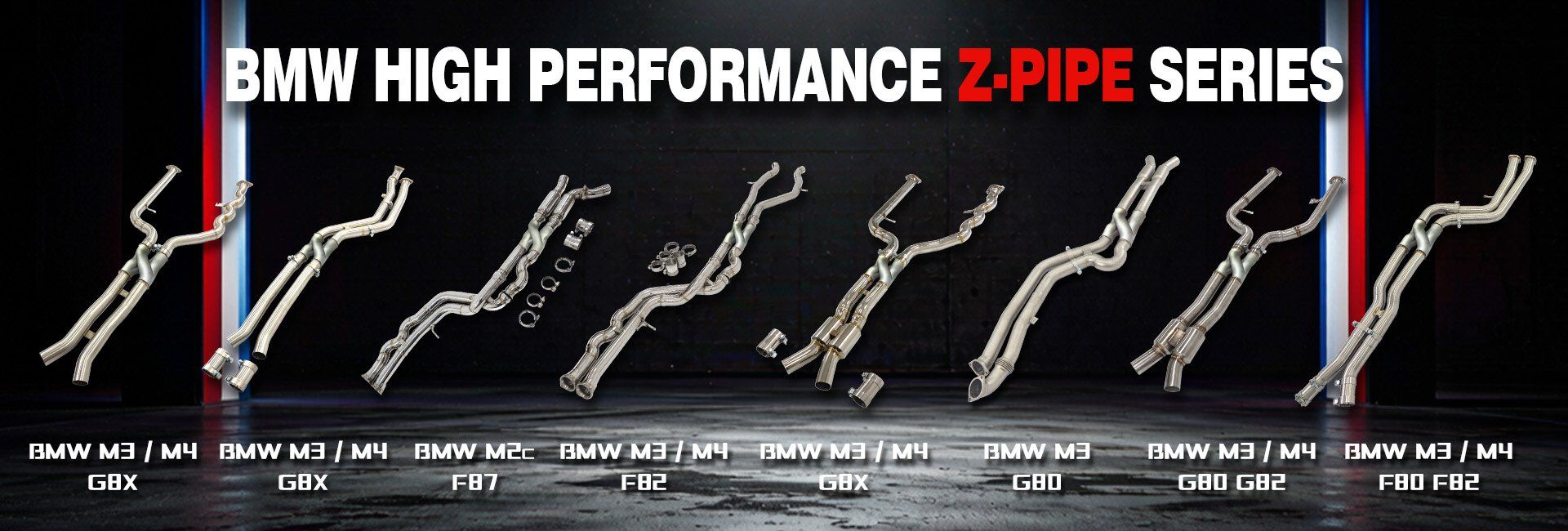 BMW Z-Pipe series line-up: variants for M3, M4 G8X, F8X and M2 F87